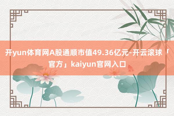 开yun体育网A股通顺市值49.36亿元-开云滚球「官方」kaiyun官网入口