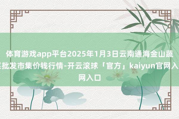 体育游戏app平台2025年1月3日云南通海金山蔬菜批发市集价钱行情-开云滚球「官方」kaiyun官网入口